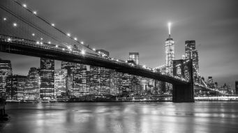 Фотообои черно-белый мост